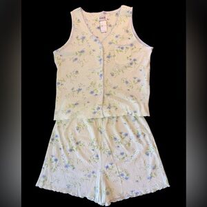 NWT Vanity Fair Dainty Cottagecore Sleepwear Set Size XL Coquette Forest Fairy